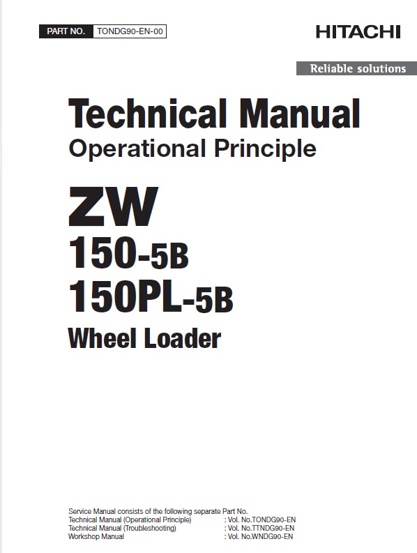WELTダミーロード CT-150 【取扱説明書付】 Hitachi Wheel Loader ZW150(PL)-5B OP Technical Manual